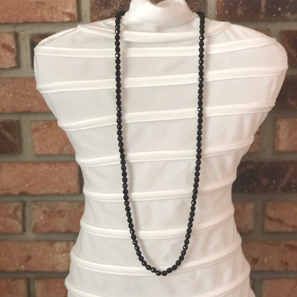 Black Bead Necklace